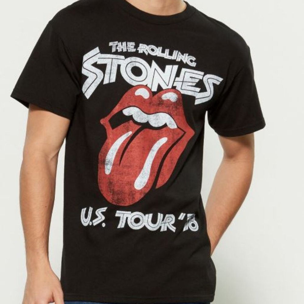 Rolling Stones US Tour 1978 Men's Black T-Shirt